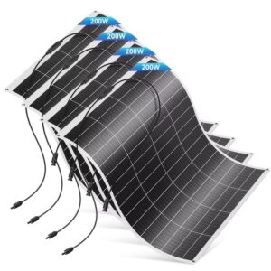Solpanel - flexibelt 200W - solpanel med TOPCon-celler - Til båd, camping, sommerhus - off grid