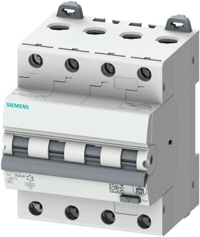 Siemens RCBO kombiafbryder 3P+N 30mA 6kA C32a